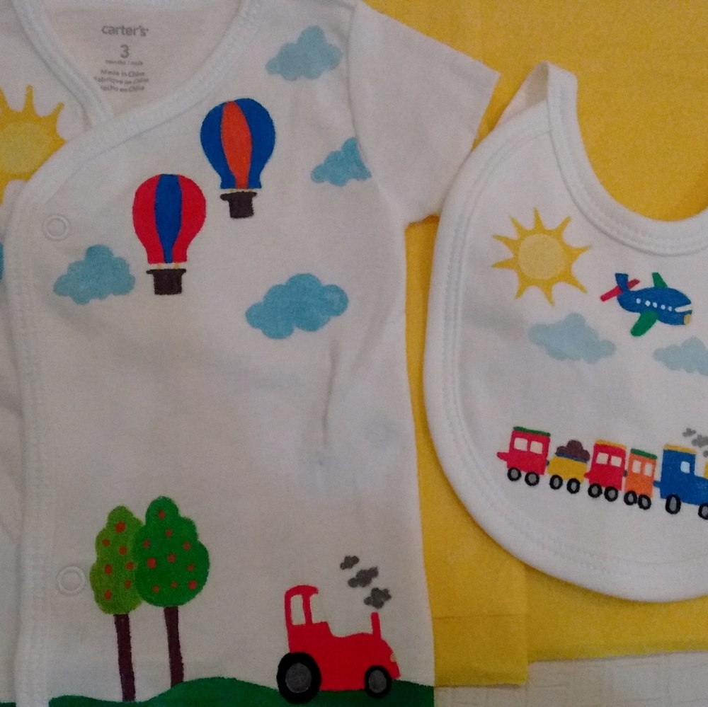 Handpainted baby boy apparel